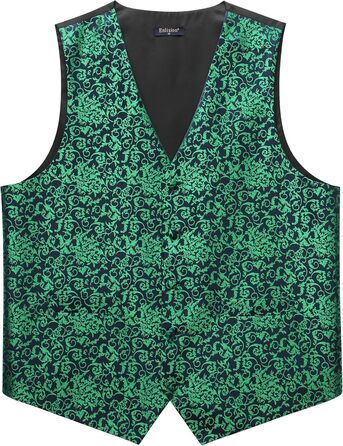 Костюмний жилет чоловічий Enlision для весілля з патерном пейслі, жилет та краватка, нагрудна хустинка, квітковий жакард, костюмний жилет, розмір XXL