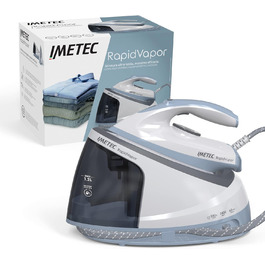 Праска з парогенератором Imetec Rapidvapor Plus: швидкий нагрів, 1.2 л резервуар, підошва Fluid Ceramic, 300 г пара, 5.5 бар тиск