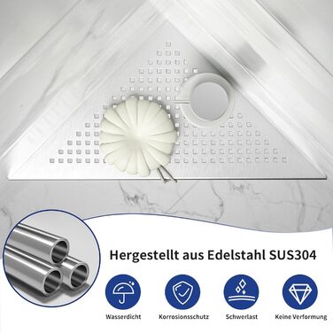 Поличка для душу Eck з нержавіючої сталі 304, органайзер для ванної кімнати з сітчастою конструкцією, вбудована поличка для ремонту ванної кімнати (шліфована, 254 мм - 2 шт.) (305 мм - 2, срібна)