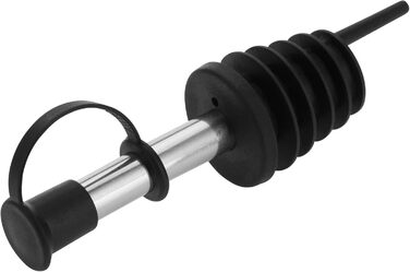 Виливний для пляшок Westmark 2 - Inox Eco-Pour, нержавіюча сталь, з кришкою, чорний/хромований