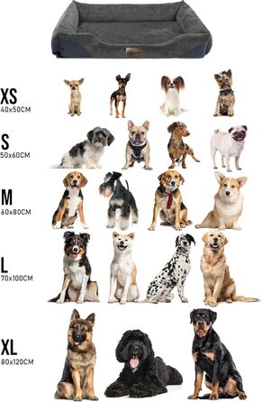 Крісло-ліжко для собак: м'яке, зручне, з високим бортиком. Розміри: 40x50, 60x80, 70x100, 80x120 см. Колір: антрацит