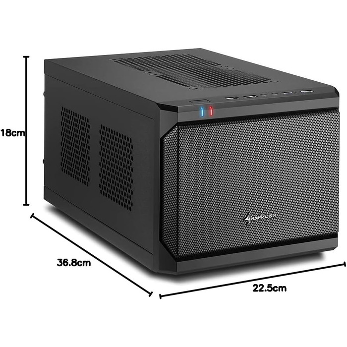 Sharkoon QB One: Компактний корпус ПК Mini-ITX, чорний, 2x USB 3.0/2.0
