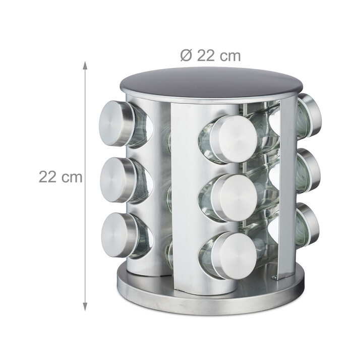 Relaxdays Stainless Steel Spice Carousel