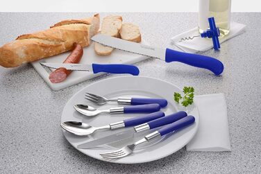 GRÄWE Starter Set for 6 People, 37-Piece, Stainless Steel Cutlery, 30-Piece Dinner Cutlery, including 3 Kitchen Knives, 3 Kitchen Utensils, Drawer Insert - Milano Series