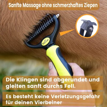 Щітка для вичісування підшерстка собак та котів середньої та довгої шерсті - щітка проти ковтунів та підшерстка