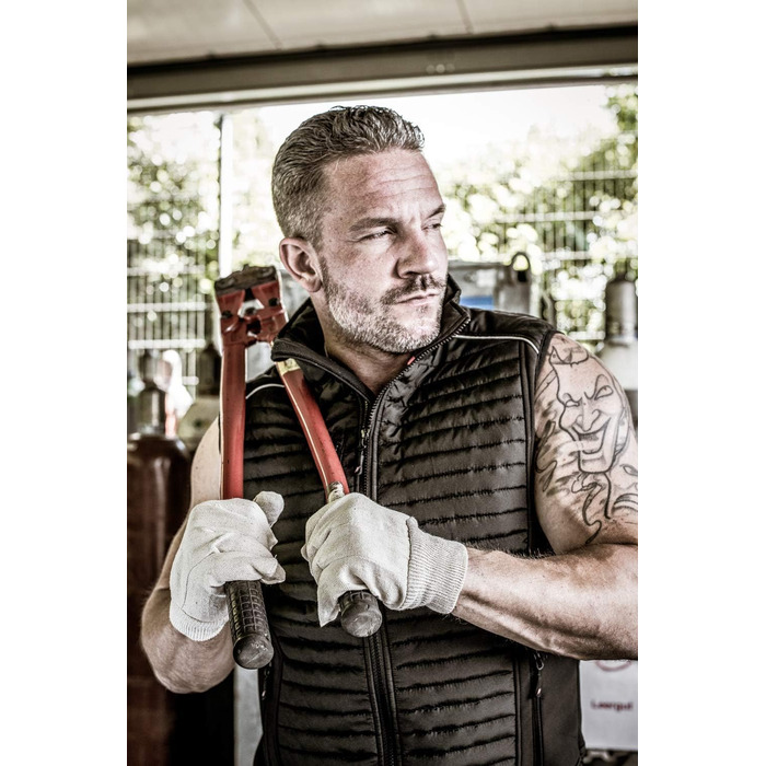 Жилет робочий Nitras Motion Tex Plus з софтшелу та світловідбиваючими елементами - теплий та міцний, чорний, розміри M, XL