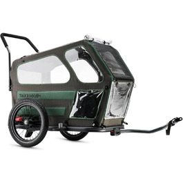 Фahrradanhänger TAXXI Dog M для собак до 40 кг - стабільний, з двома входами, сіткою, відбивачами, з'єднувачем, складаний, водостійкий