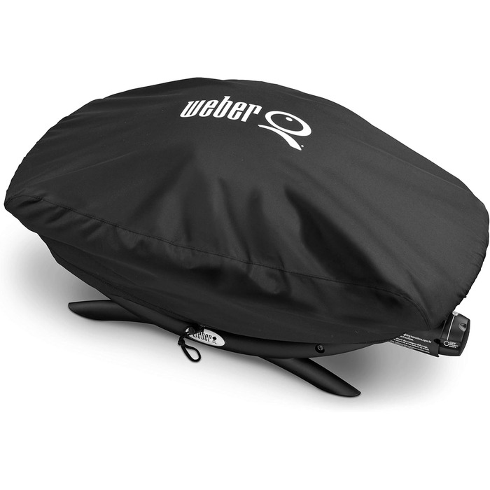 Преміум чохол для гриля Weber Q100/1000, дихаючий, захист від ультрафіолету та води, з липучкою, чорний