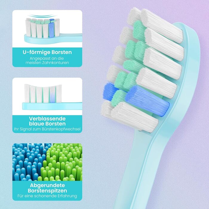 Електрична зубна щітка YUNCHI C2 з 40000 вібрацій на хвилину, звукова щітка для дорослих, зарядка USB-C, акумулятор до 55 днів, 5 режимів чищення, таймер 2 хвилини, 8 насадок, дорожній футляр, чорний (Ycdz-y7)