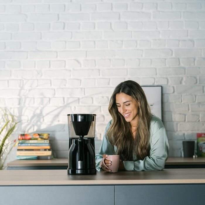 Кавомашина Melitta Easy знімний фільтр, для 10 чашок, з термокана, чорна
