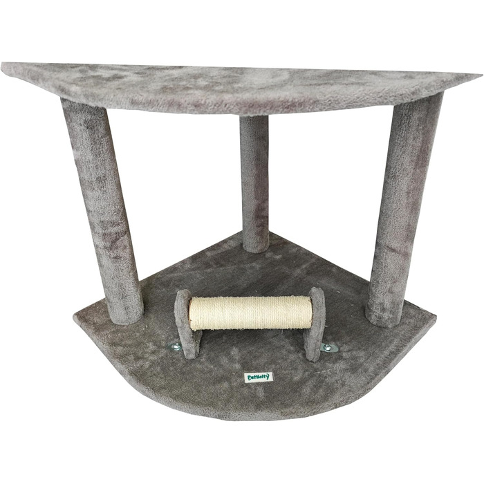 Кігтеточка для котів ESTEXO, 163 см, сірий колір. Ігровий комплекс, кріпиться до стіни, для котів