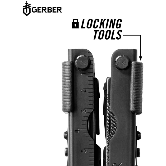 Мультитул Gerber MP600 Full-Size, 14 функцій, чорний, нейлоновий чохол, одноручне відкривання