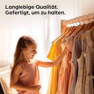 Дерев'яні вішалки для дитячого одягу з гачком, поворотні на 360° - набір 10 шт. - Міцне букове дерево з сертифікацією FSC® - Ідеальний порядок для дитячого одягу