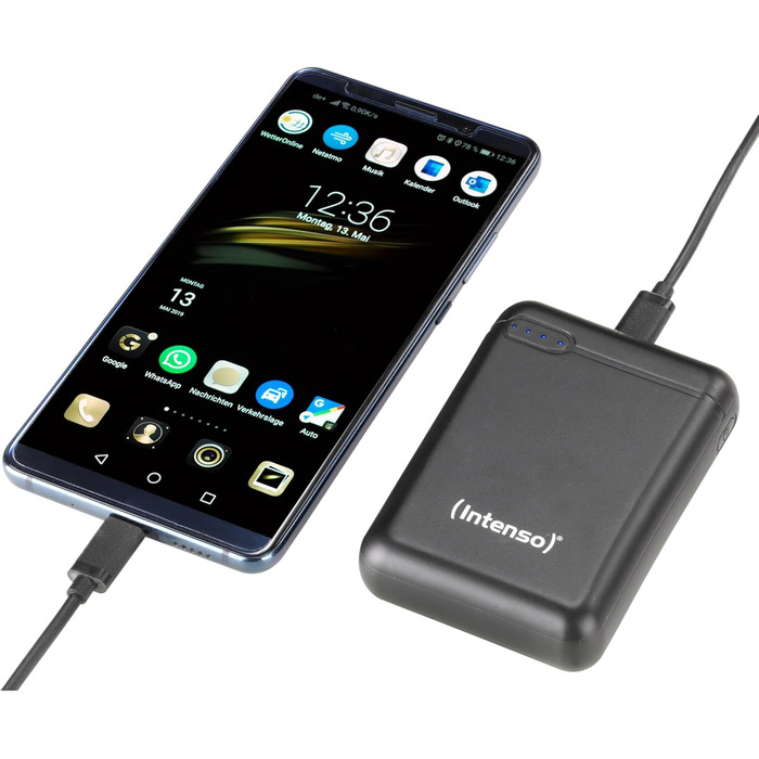 Powerbank Intenso 10000mAh XS – чорний, зовнішній акумулятор для смартфонів, планшетів, MP3-плеєрів та цифрових камер