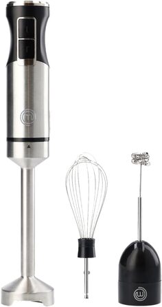 Стаціонарний блендер MasterChef Stabmixer 3-в-1 з нержавіючої сталі: блендер, міксер, вспениватель молока. 400W, 2 швидкості, миється в посудомийній машині