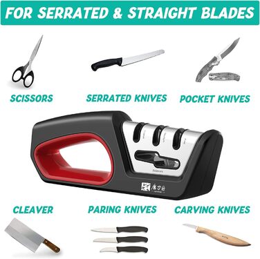 Професійний точильний набір для ножів та ножиць TG2017 4-в-1 з алмазним лезом