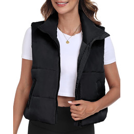 Жіноча жилетка-пуховик Memorose, тепла верхня куртка, без рукавів, з кишенями, чорна, для осені та зими