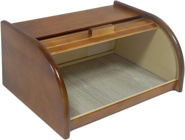 Дерев'яна коробка для хліба, розкривна/розкладна, різні моделі, темний коричневий колір, розмір Large