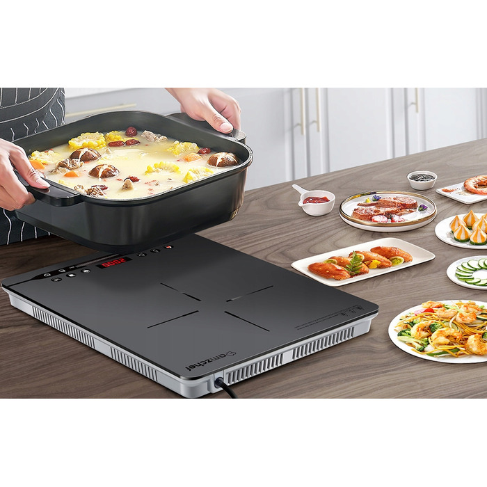 Індукційна плита AMZCHEF SK-20CB14T-GA