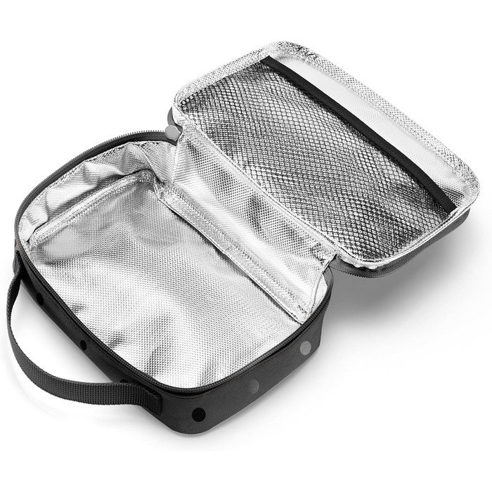 Термосумка Reisenthel Thermocase – компактна сумка-холодильник для косметики, ліків, перекусів та іншого – з водонепроникного матеріалу (Glossy Dots Black)