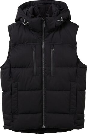 Жилет чоловічий Tom Tailor з капюшоном, утеплений, артикул 1037355 (L, Black)