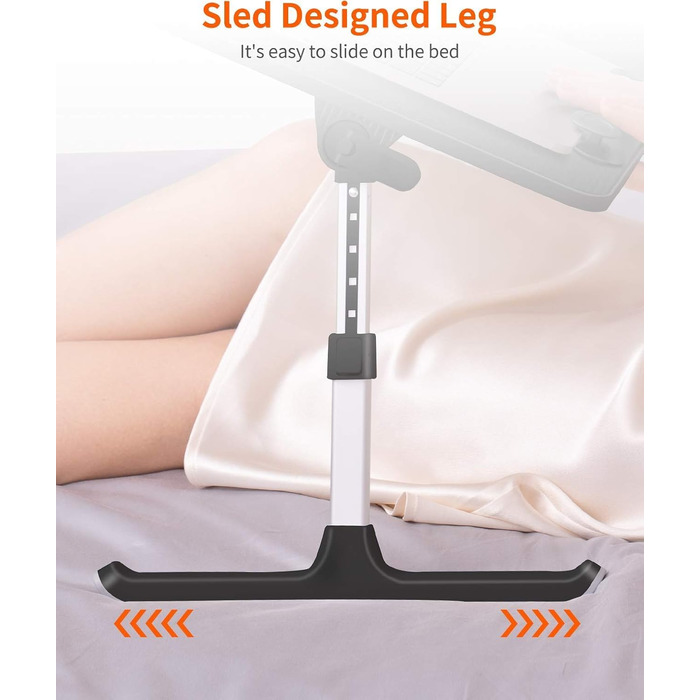 Приставний столик SAIJI для ноутбука, регульована висота, 5 положень, чорний (52*30 см)