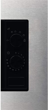 Вбудована мікрохвильова піч Zanussi ZMSN5SX, 17 л, 700 Вт, 6 рівнів потужності, чорний/нержавіюча сталь