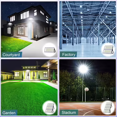 YIQIBRO LED Floodlight Outdoor 100W, 10000LM Super Bright Outdoor Floodlight, Waterproof Outdoor Spotlight IP67, 6500K Cold White LED Spotlight 85-265V for Garden, Garage, Factory, Sports Field (300W-2PCS)