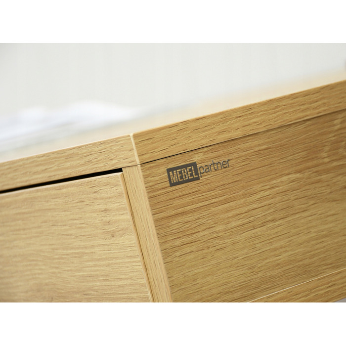 Письмовий стіл Mebel-Partner прямокутний, дуб натуральний, 120x46x76 см, 2 шухляди