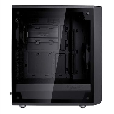 Корпус для ПК Fractal Design Meshify C - Компактний, з покращеною вентиляцією та RGB-підсвіткою, 2 вентилятори, PSU shroud, підтримка водяного охолодження, USB 3.0, чорний