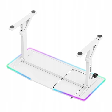 Ігровий стіл Ultradesk IRON WHITE, 132,5x60,5 см, регулювання висоти 71-81 см