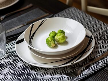 Сервіз Tognana Graphic, 18 предметів, для 6 осіб, порцеляна, білий