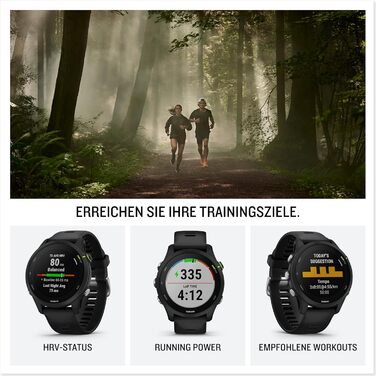 Garmin Forerunner 255 – GPS-годинник для бігу з індивідуальними планами тренувань, детальною аналітикою та функціями для бігу. 1.3' дисплей, до 14 днів роботи від акумулятора, водонепроникність (Music, 46 мм, білий)