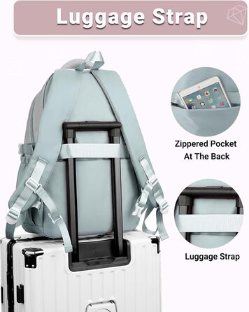 Дитячий рюкзак для дівчаток 2-10 класів, 32L | Легкий, з дихаючою спинкою та м'якими лямками | Рюкзак для підлітка 8+ років (Небесно-блакитний)