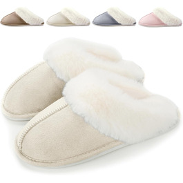 Домашні тапочки жіночі чоловічі зимові, плюшеві, теплі, з підкладкою, зручні, антиковзні, бежеві, 40/41 EU