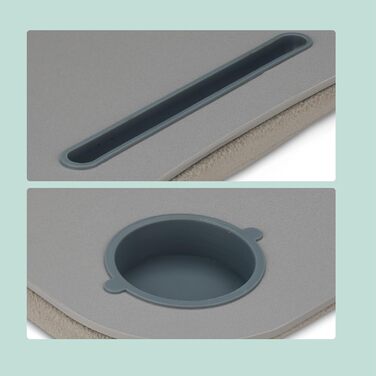 Підставка для ноутбука Relaxdays з LED-підсвічуванням, сіра - портативна, з тримачем для напоїв