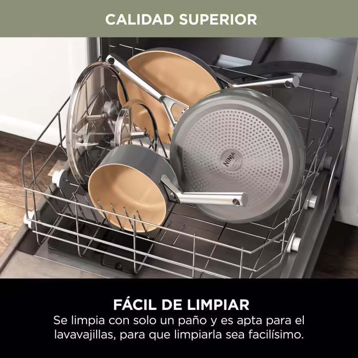 Ninja Extended Life 28cm Ceramic Frying Pan, Non-Stick Coating (No PFAs, PFOA, Lead or Cadmium), Induction Compatible, Stainless Steel Handle, Oven Safe Up to 285°C, CW90028EUUKDB