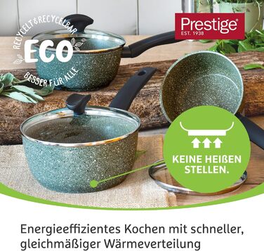 Набір посуду Prestige Eco Antihaft: екологічне антипригарне покриття, PFOA-free, для індукційних плит, 4 шт.