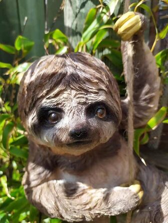Animal Crackers Large Climbing Sloth on Rope Tree Garden Ornament Decoration Sloth Lover Gift