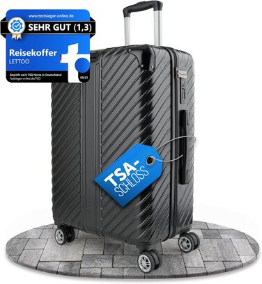 Чемодан 120L (75x50x33) з колесами - міцний тріумф trolley з кишенею для ноутбука та захистом кутів (XL, Чорний, 20 дюймів)