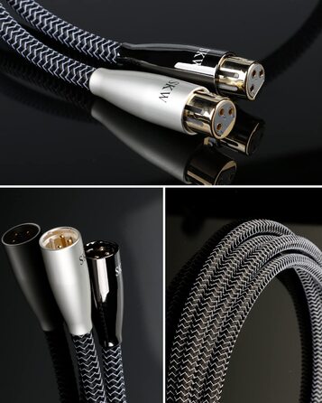 Акустичний кабель для колонок SKW з банановими роз'ємами, мідно-срібляний пліт, 3м, для Hi-Fi систем, підсилювачів та домашнього кінотеатру