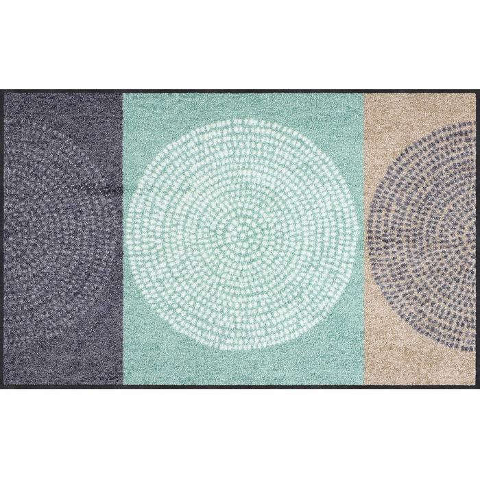 Килимок для входу Salonloewe Nestor 50x75 см, сіро-м'ятний, прямокутний, миючий