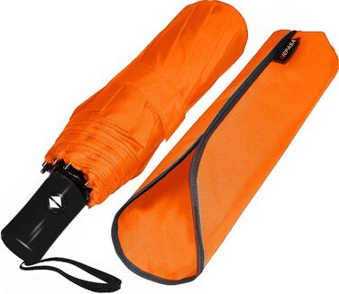 Зонт дорожній автоматичний SIEPASA, компактний, чорний у горошок (S-orange)