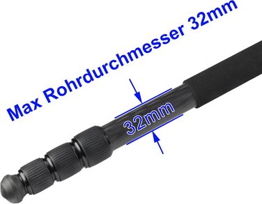 Штатив Pyramid Carbon з кульковою головкою для панорамної зйомки, без центральної колони, 147 см, 2 кг, вантажопідйомність 20 кг, діаметр труби 32 мм