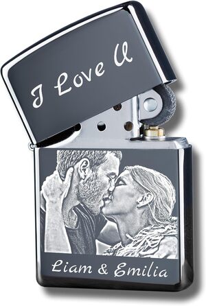 Персоналізована запальничка Zippo з гравіюванням 3Dglas — бензинова вітрозахисна запальничка з діамантовим гравіруванням, подарунок для чоловіків на день народження