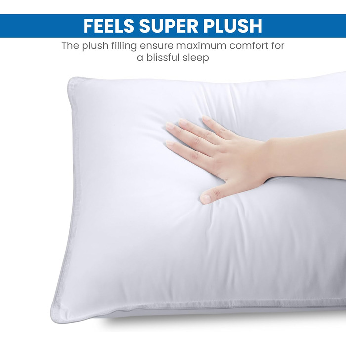 Utopia Bedding Pillow Set (2 Pack), 40 x 70 cm Sleeping Pillow, Breathable and Soft Pillow (White) 40x70 cm (2 Pack) White 2