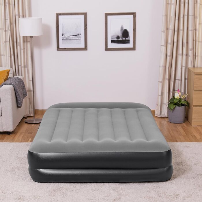 Надувне ліжко Miganeo Premium XL з електропомпою та антимікробним покриттям (203x152x46 см) | Макс. 300 кг