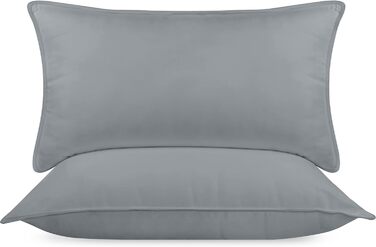 Utopia Bedding Pillow Set (2-Pack), 40 x 80 cm Sleeping Pillow, Breathable and Soft Pillow (Grey) 40x80 cm (2 Pack) Grey 2