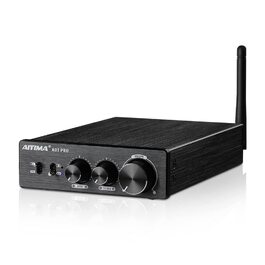 AIYIMA A07PRO TPA3255 міні підсилювач 2.0/2.1-канальний, 2×300 Вт, клас D, Hi-Fi стерео, Bluetooth 5.2, з регулюванням басів і високих, для настільного використання
