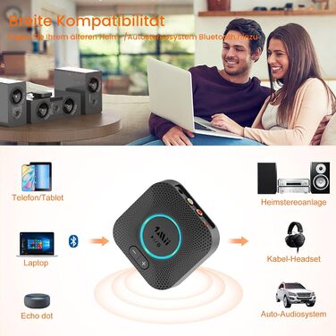 1Mii B06 Plus Bluetooth HiFi приймач: бездротовий аудіоадаптер з aptX HD та aptX-Adaptive, Bluetooth 5.3 для стереосистеми, сумісний зі смартфонами та планшетами